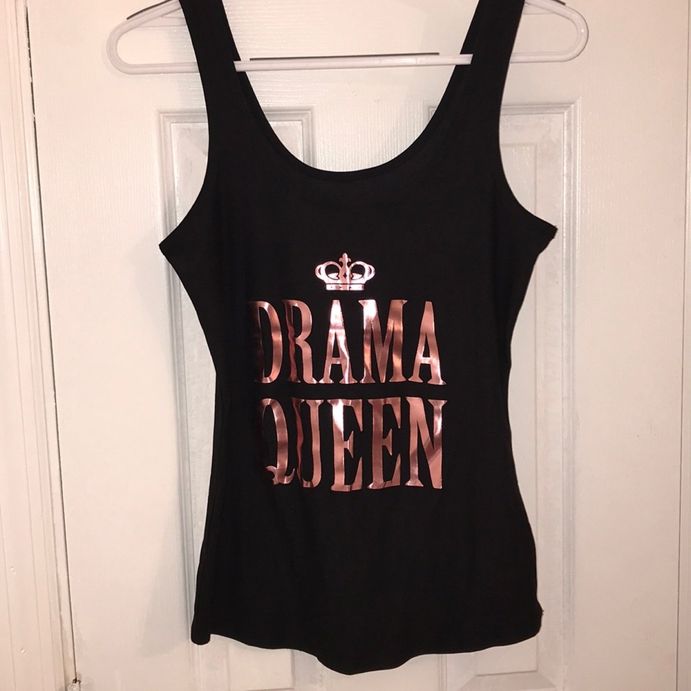 1 (2X) LEFT 👑 DRAMA QUEEN Tank Top 👑 - Picture 2 of 7